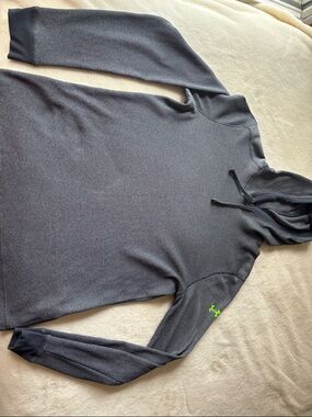 Under Armour Dark Gray Hooded Thermal Waffle Pullover